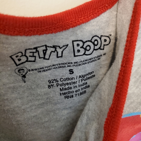 Womens Betty Boop Crop Tank Top Sz Small - Picture 2 of 3